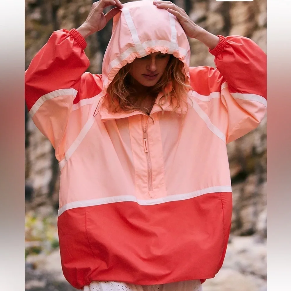 NWOT Free People Care FP Movement Like The Wind Logo Jacket Size XS